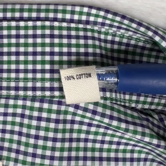 Todd Snyder The Mayfair Dress‎ Shirt Men's 17 32/33 White Green Purple Check NWT